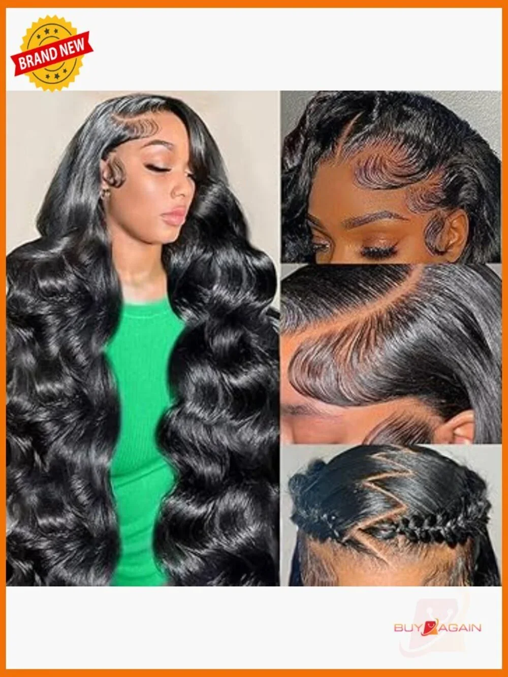 13x6 Body Wave Lace Front Wig Human Hair 200 Density HD Pre Plucked